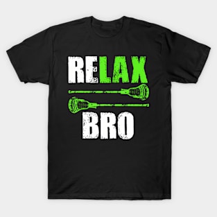 Relax Bro Lacrosse Sports Team Game T-Shirt